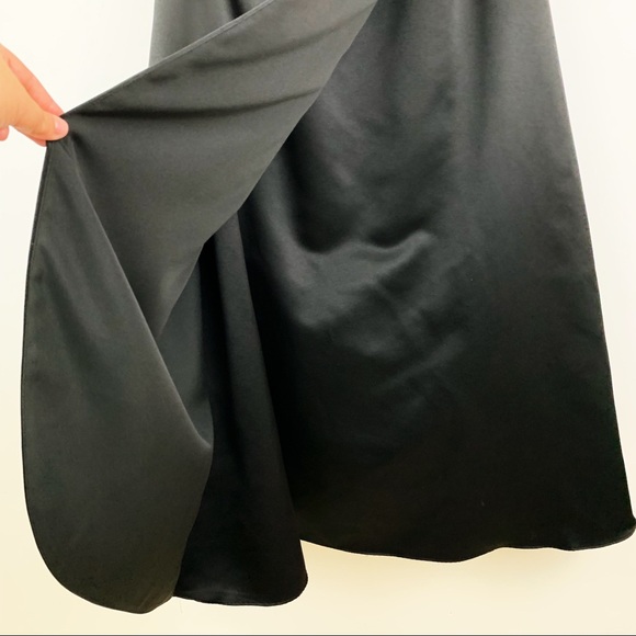 David's Bridal Dress 12 Black Halter 81544 Formal - Picture 5 of 8